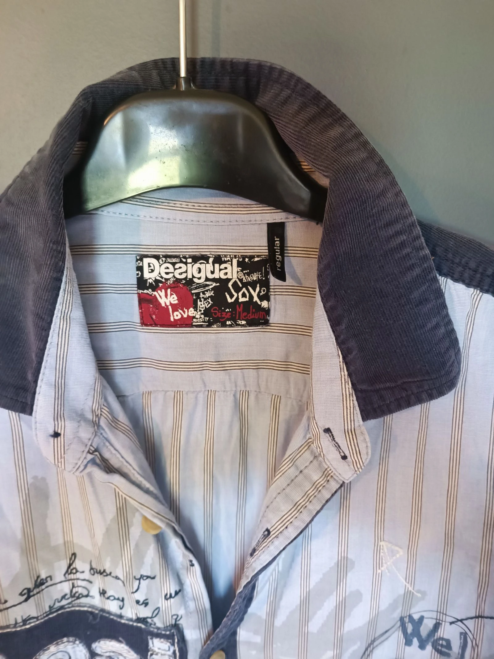 Desigual long-sleeved men's shirt size M good condition patterned color – photo 3